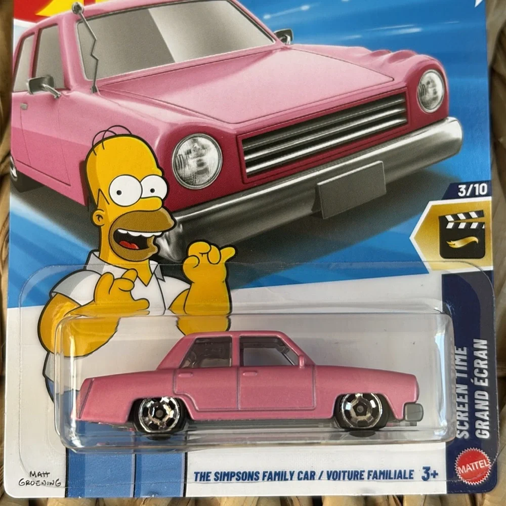 Hot Wheels Simpsons Family Cartoon Pink Car Hotwheels Diecast Collectible Toy 🆕